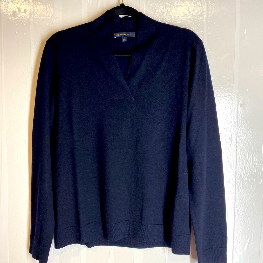 Brooks Brothers Merino wool 100%
Shawl-Collar Sweater, navy blue XL